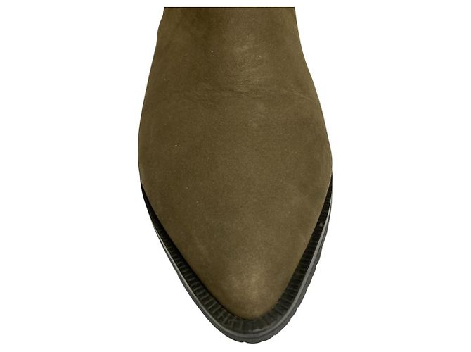 Autre Marque Spitzzehen-Stiefeletten Nouer Grün Khaki - Ansicht 6