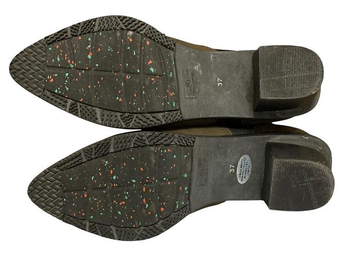 Autre Marque Spitzzehen-Stiefeletten Nouer Grün Khaki - Ansicht 8