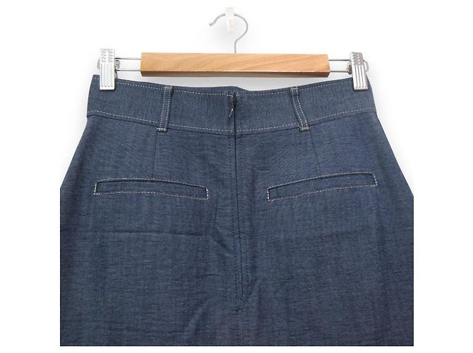 Autre Marque Gonna lunga in chambray ANAYI Blu - Ansicht 4