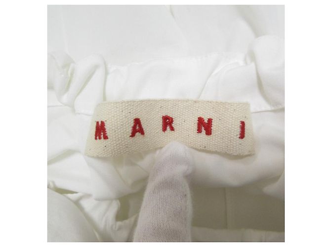 Top de manga corta con cinta Marni Blanco - vista 9