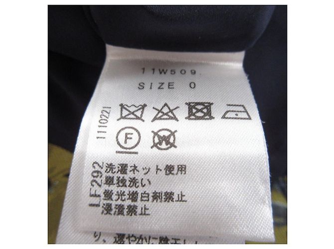 Autre Marque Chesty Blumen-Jacquard-Kleid Blau Gelb Marineblau - Ansicht 8