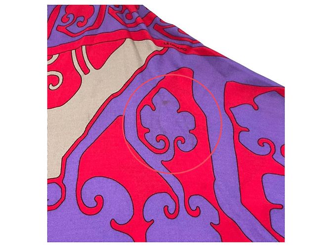 Autre Marque Vestido de seda LEONARD PARIS Negro Roja Beige Verde Púrpura - vista 7