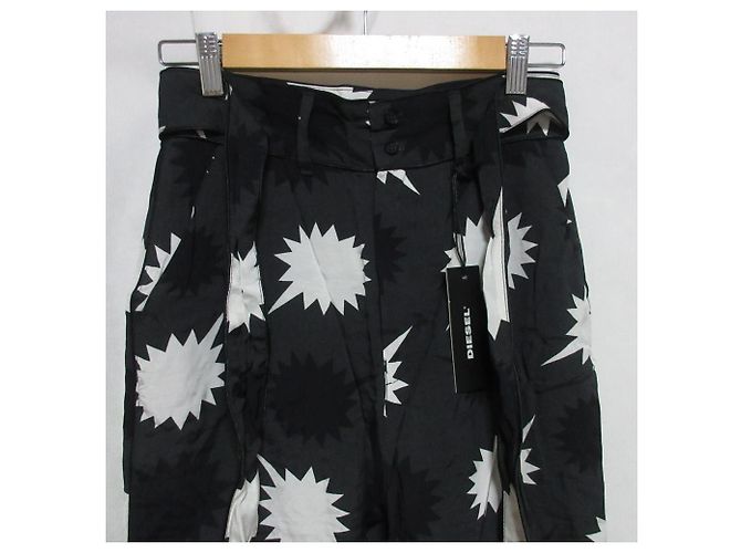 Autre Marque Pantaloni cropped a vita alta DIESEL Grigio - vista 3