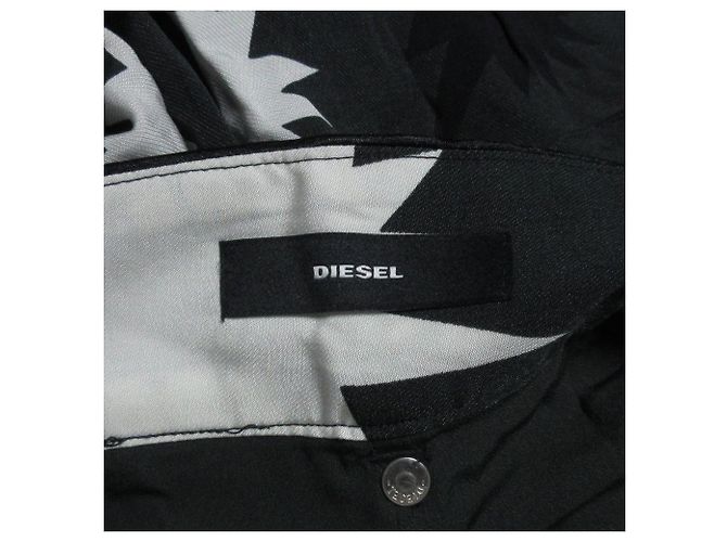 Autre Marque Pantaloni cropped a vita alta DIESEL Grigio - vista 6