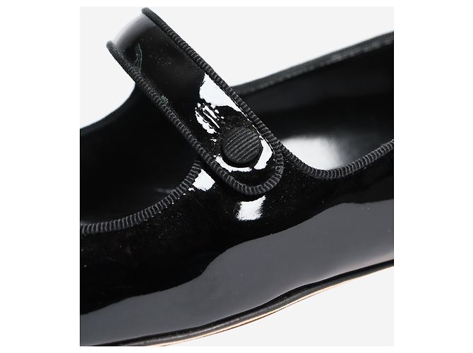 Manolo Blahnik Ballerine nere in vernice a punta - taglia EU 43 Nero - vista 3