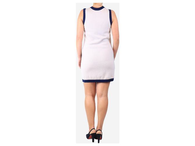 Chanel Ärmelloses Kleid aus hellrosa Kaschmir - Größe UK 12 Pink - Ansicht 2