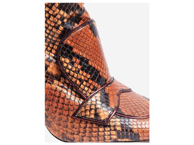 Rochas Botas de serpiente marrón hasta la rodilla - talla EU 36 Castaño - vista 5