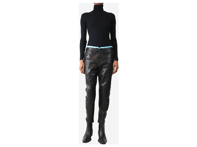Rag & Bone Schwarze Lederhosen - Größe UK 6 - Ansicht 2