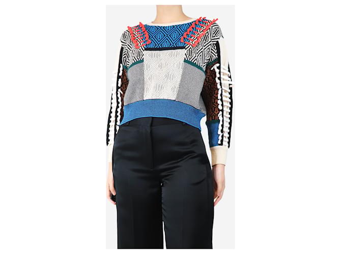 Toga Archives Abstrakter Strickpullover - Größe UK 8 Mehrfarben - Ansicht 3
