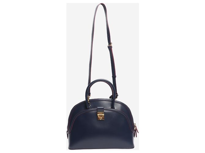 MCM Borsa in pelle Anna blu scuro 2 in 1 - vista 2