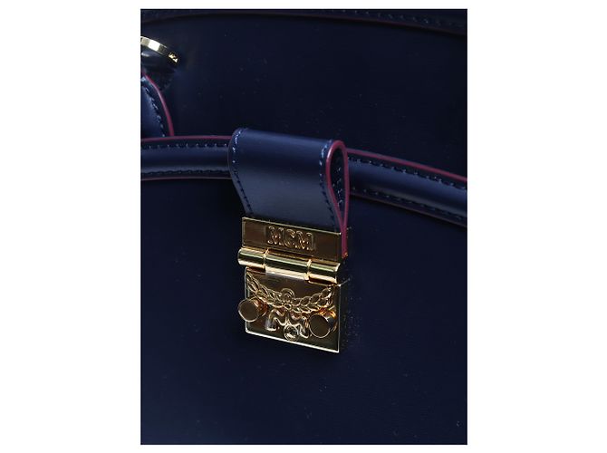 MCM Borsa in pelle Anna blu scuro 2 in 1 - vista 6