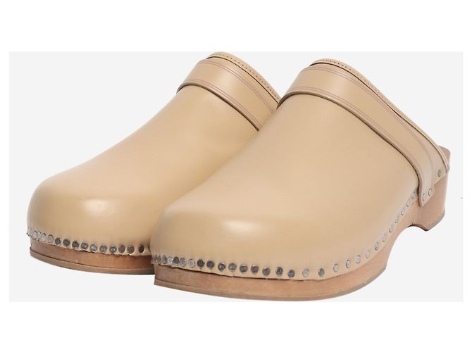 Isabel Marant Neutrale Wildleder-Clogs - Größe EU 39 (UK 6) - Ansicht 2