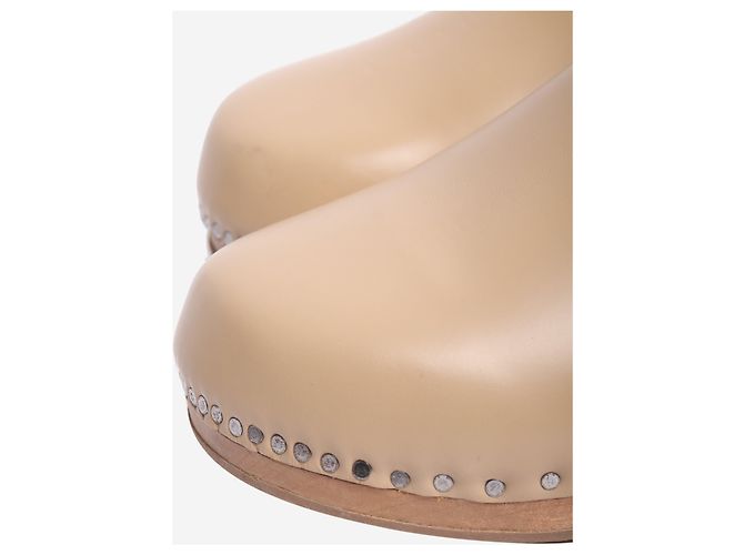 Isabel Marant Neutrale Wildleder-Clogs - Größe EU 39 (UK 6) - Ansicht 4
