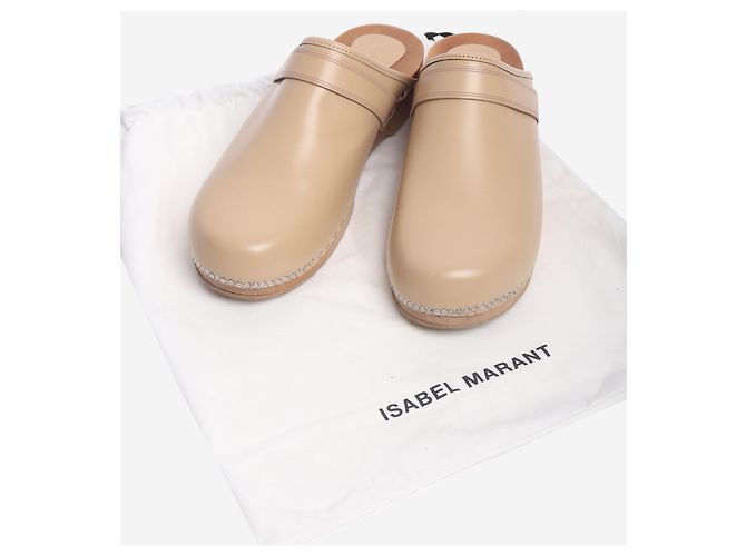 Isabel Marant Neutrale Wildleder-Clogs - Größe EU 39 (UK 6) - Ansicht 5