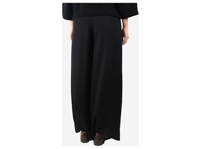 Autre Marque Schwarze plissierte weite Hose - Größe UK 8 - Ansicht 3