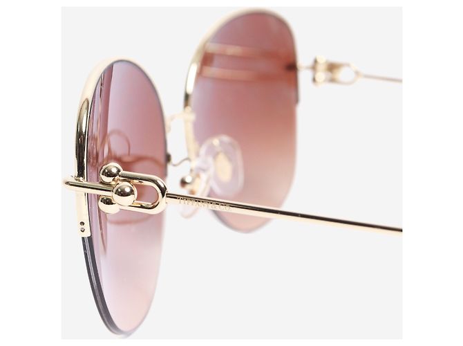 Tiffany & Co Gafas de sol cuadradas doradas Dorado - vista 2