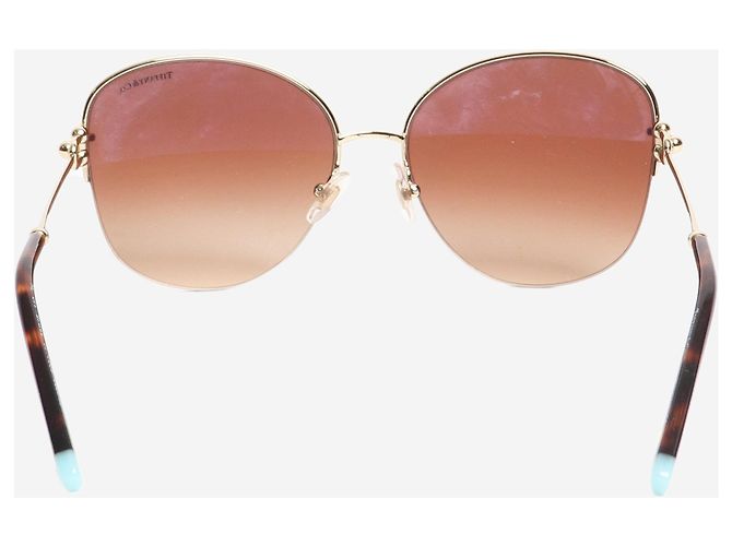 Tiffany & Co Gafas de sol cuadradas doradas Dorado - vista 3