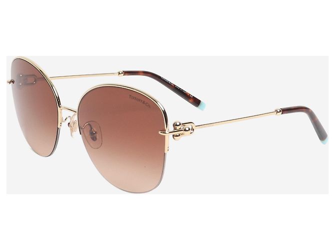 Tiffany & Co Gafas de sol cuadradas doradas Dorado - vista 4