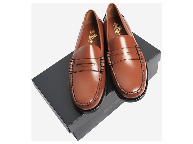 Sebago Mocassini in pelle tan - taglia EU 44 Marrone - vista 6