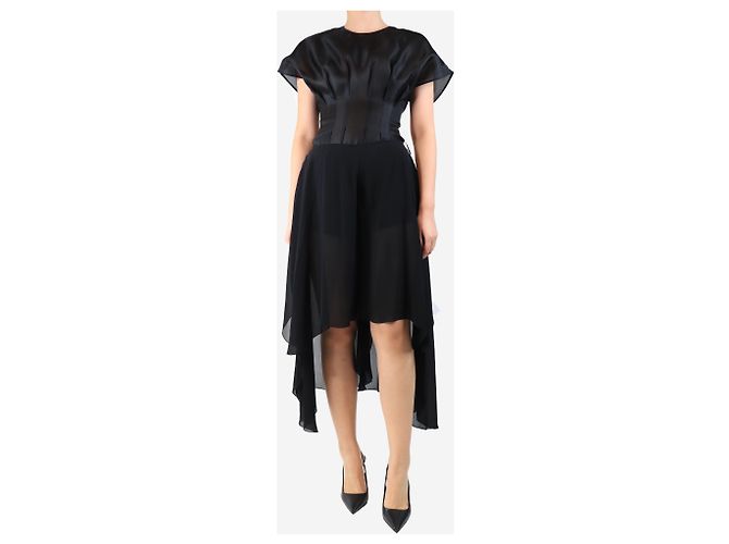 Chloé Culottes de gasa de seda negra - talla UK 8 Negro - vista 2