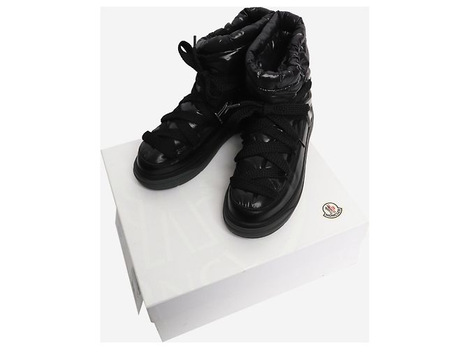 Moncler Schwarze Winterstiefel mit Schnürung - Größe EU 39 (UK 6) - Ansicht 6