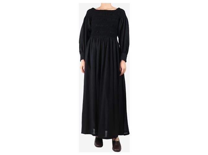 Max Mara Abito maxi nero arricciato - taglia UK 12 - vista 3