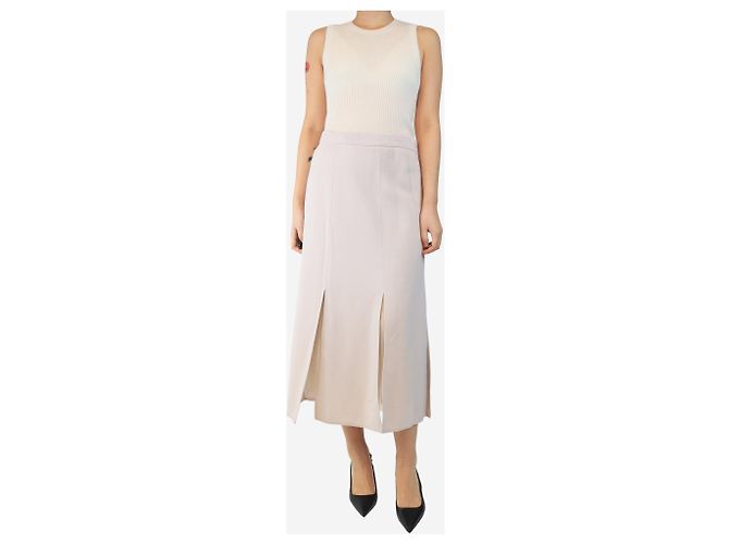 Max Mara Falda midi neutra - talla UK 14 - vista 2