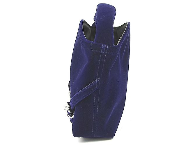 Borsa in velluto voile nano Givenchy in blu navy - vista 2