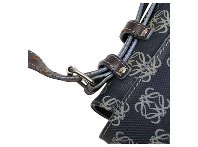 Borsa a tracolla Loewe Anagram Marrone Blu navy - vista 11