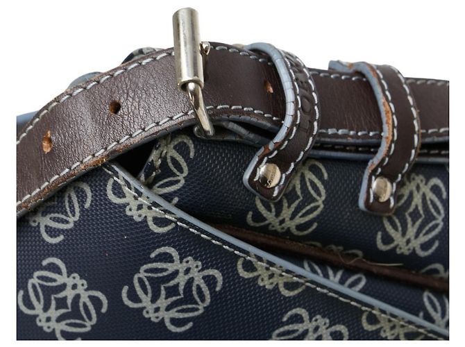 Borsa a tracolla Loewe Anagram Marrone Blu navy - vista 13