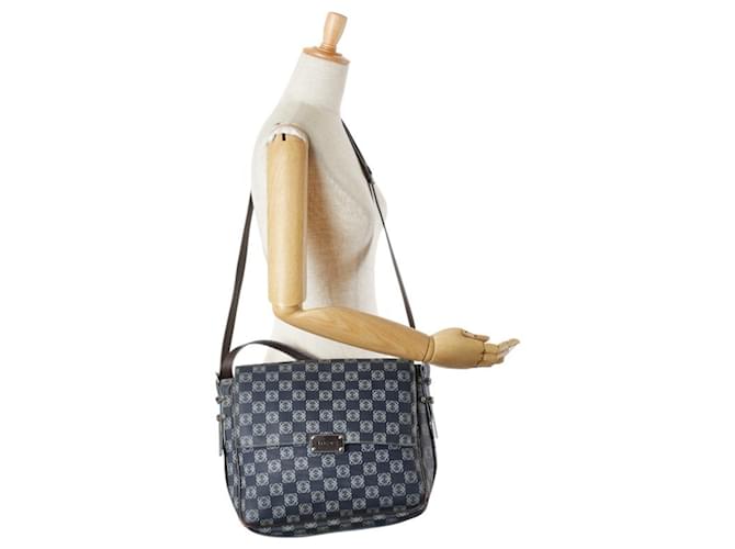 Borsa a tracolla Loewe Anagram Marrone Blu navy - vista 19