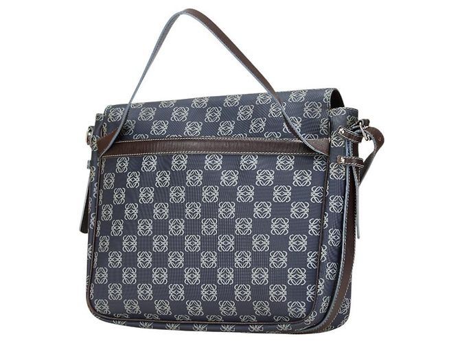 Borsa a tracolla Loewe Anagram Marrone Blu navy - vista 2