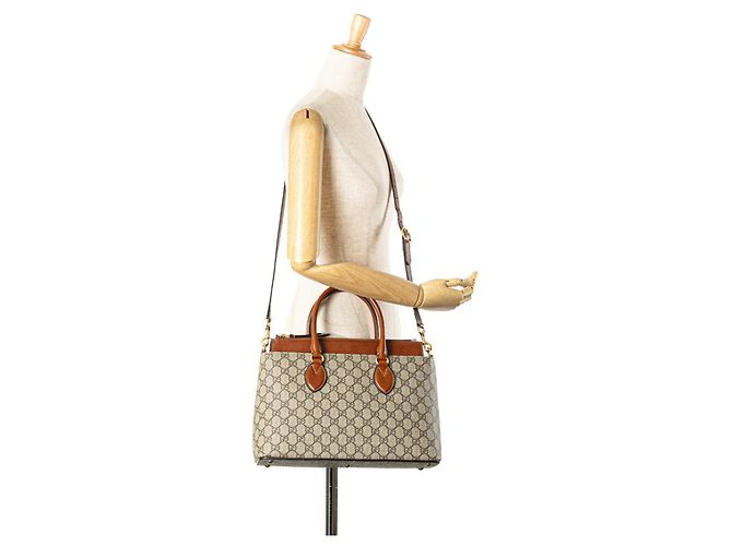 Borsa a mano/borse a spalla Gucci GG Supreme piccola Marrone Beige - vista 11
