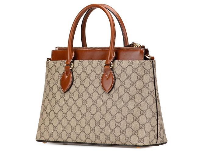 Borsa a mano/borse a spalla Gucci GG Supreme piccola Marrone Beige - vista 2