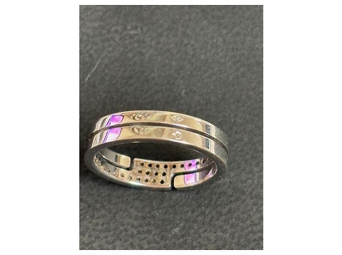 Dinh Van Seventies Ring aus Weißgold und Diamanten Größe 49 Silber - Ansicht 10