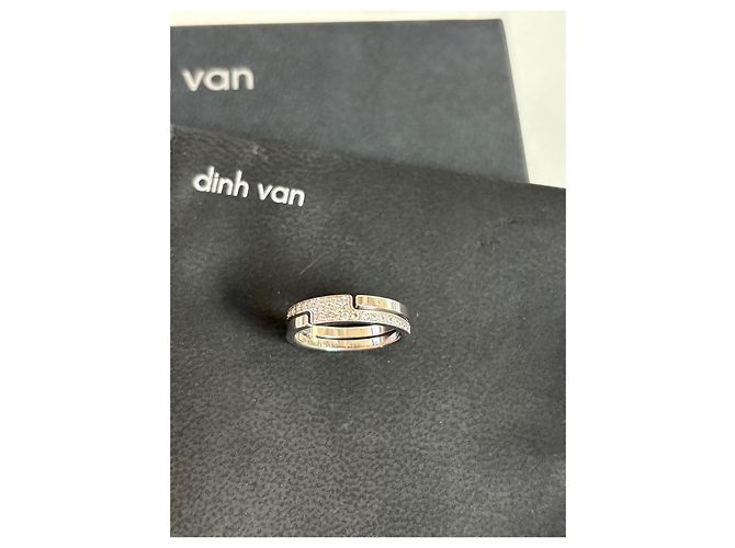 Dinh Van Seventies Ring aus Weißgold und Diamanten Größe 49 Silber - Ansicht 8