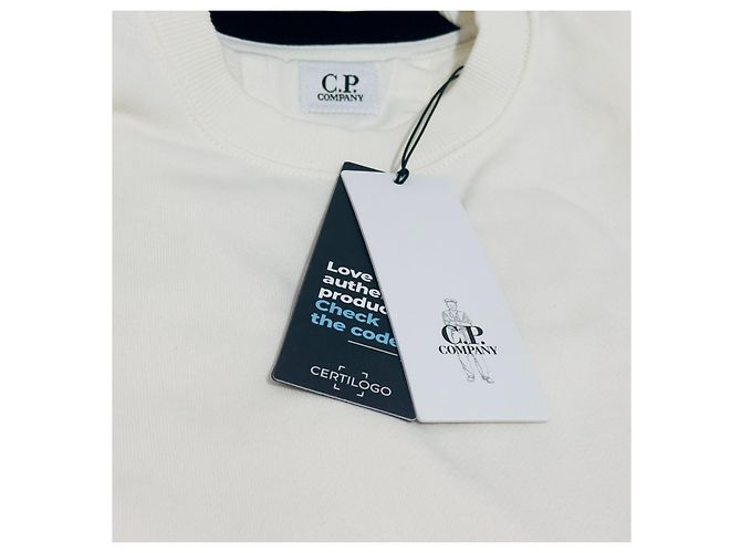 CP Company Diagonal Raised Fleece Sweatshirt Weiß - Ansicht 7
