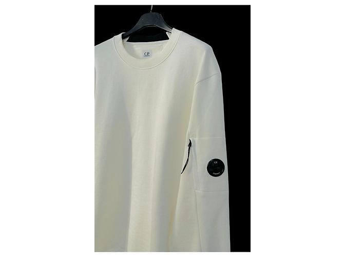 CP Company Diagonal Raised Fleece Sweatshirt Weiß - Ansicht 8