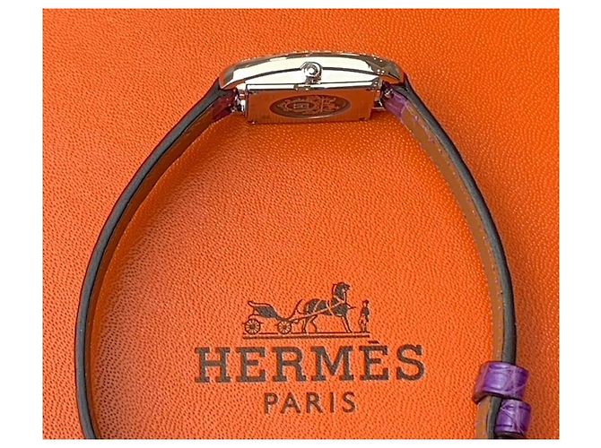Hermès Cape Cod aus Weißgold mit Diamanten Lila - Ansicht 5
