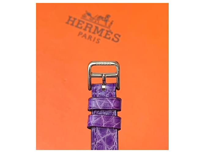 Hermès Cape Cod aus Weißgold mit Diamanten Lila - Ansicht 7