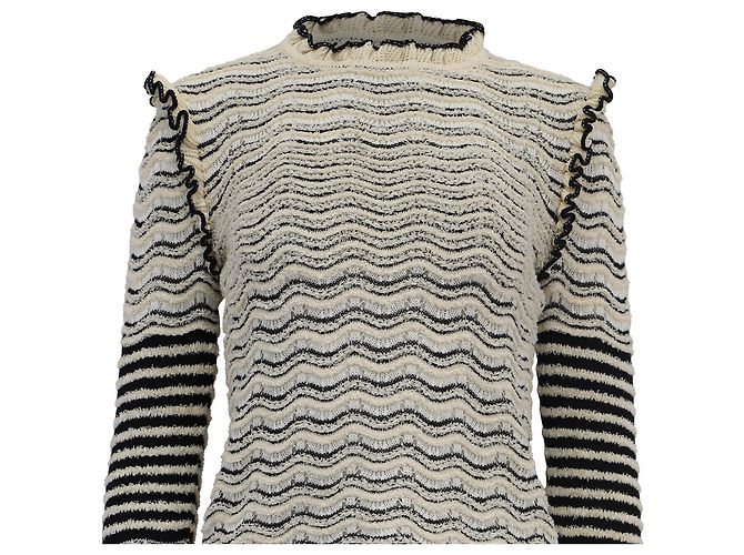 Gestreifter Strickpullover Shirin von Ulla Johnson aus mehrfarbigem Baumwollgarn Mehrfarben - Ansicht 2