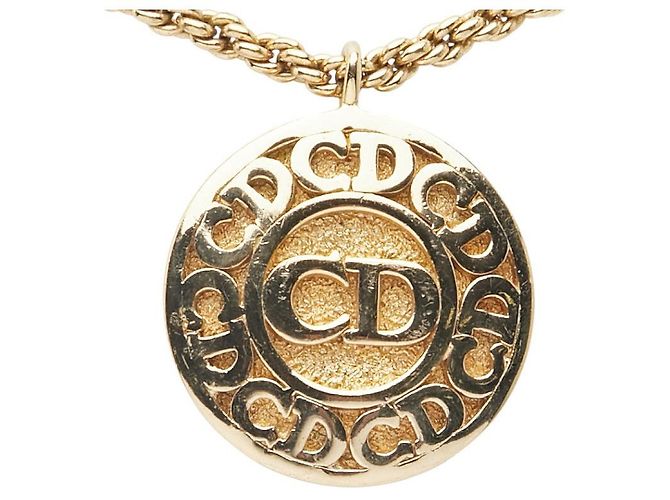 Christian Dior Collana Logo CD Dior D'oro Metallico - vista 2