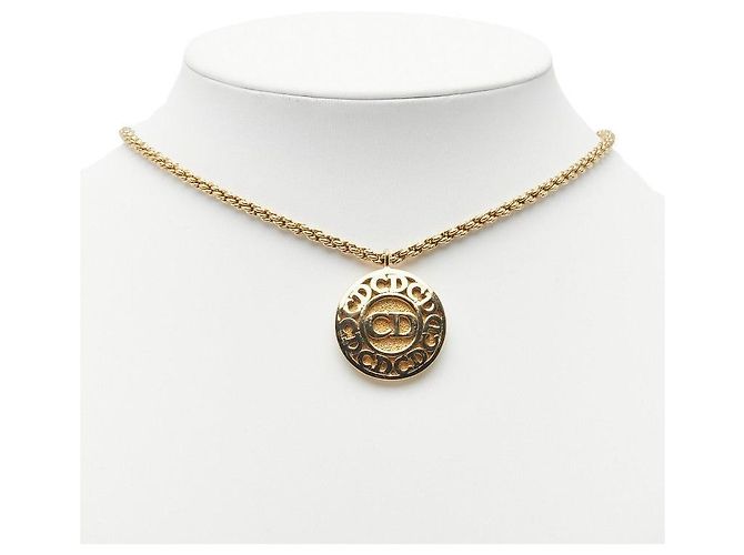 Christian Dior Collana Logo CD Dior D'oro Metallico - vista 7