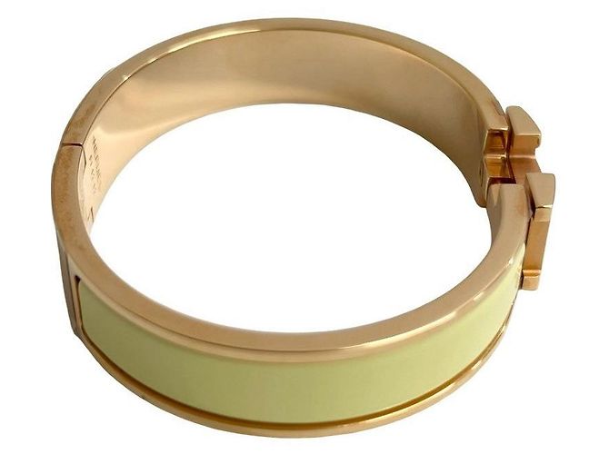 Bracelet Click H d'Hermès Doré Métallisé - vue 5