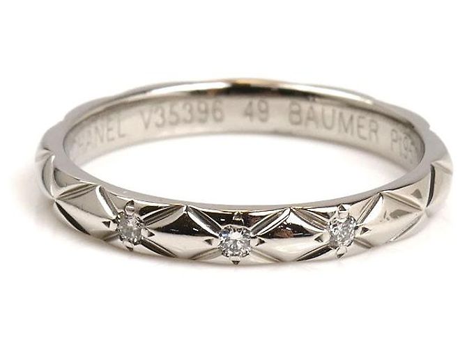Timeless Chanel Matelassé Pt950 Platin-Diamantring Silber Metallisch - Ansicht 3
