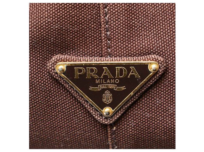 Prada Canapa Canvas Tote Bag Braun - Ansicht 9