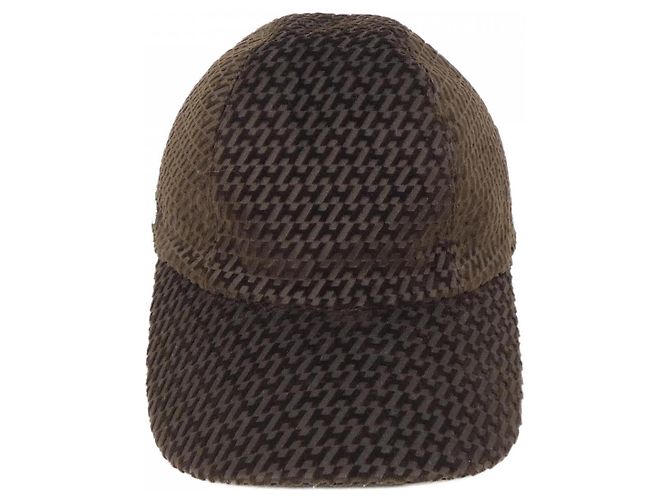 Hermès Cappello in Velluto Hermes H242015N Marrone - vista 2