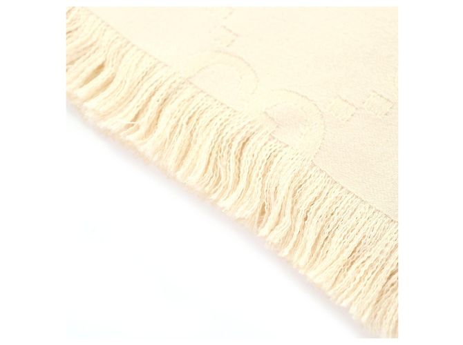 Sciarpa in lana jacquard GG di Gucci Marrone Beige - vista 5