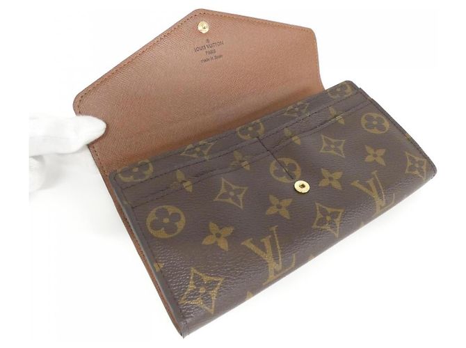 Slender Louis Vuitton Monogram Long Wallet Brown - view 5
