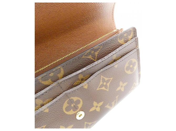 Slender Louis Vuitton Monogram Long Wallet Brown - view 6